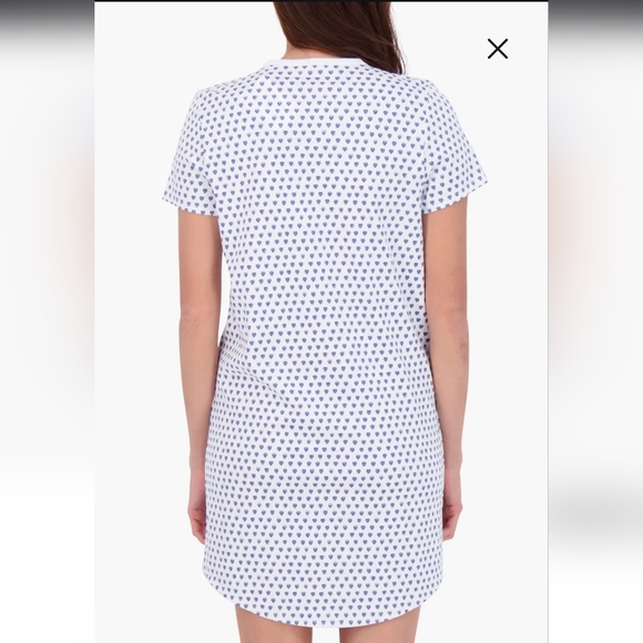 NWOT Roller Rabbit Blue Heart Pajama Dress - Picture 2 of 7